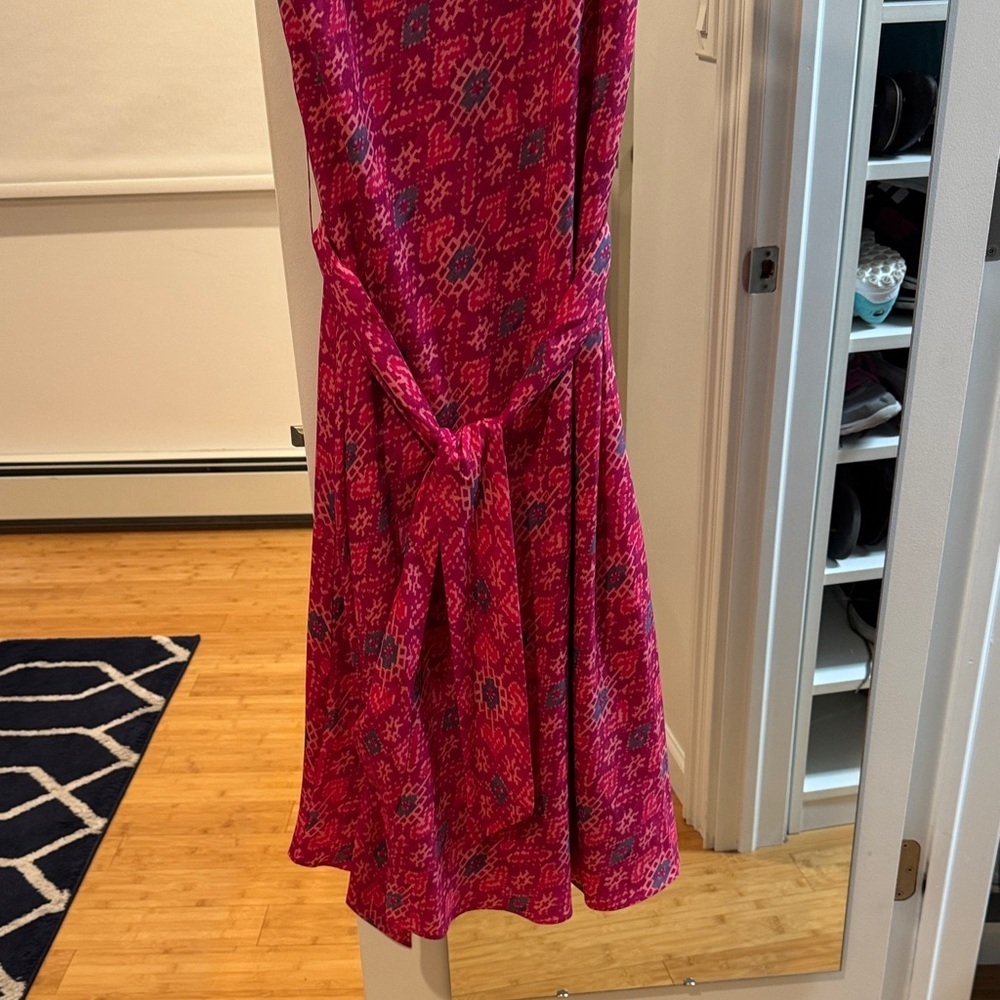 Ralph Lauren Fuchsia Printed Midi Dress - Picture 6 of 8